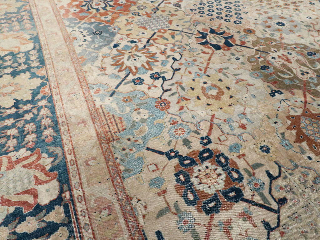 Antique Persian Tabriz Room Size Carpet, No.29122 - Gss