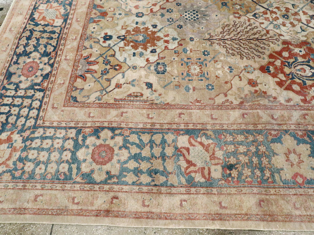 Antique Persian Tabriz Room Size Carpet, No.29122 - Gss