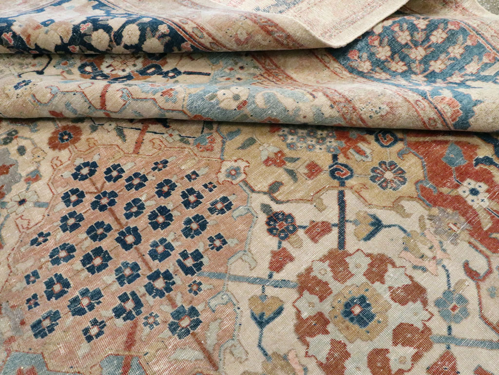 Antique Persian Tabriz Room Size Carpet, No.29122 - Gss