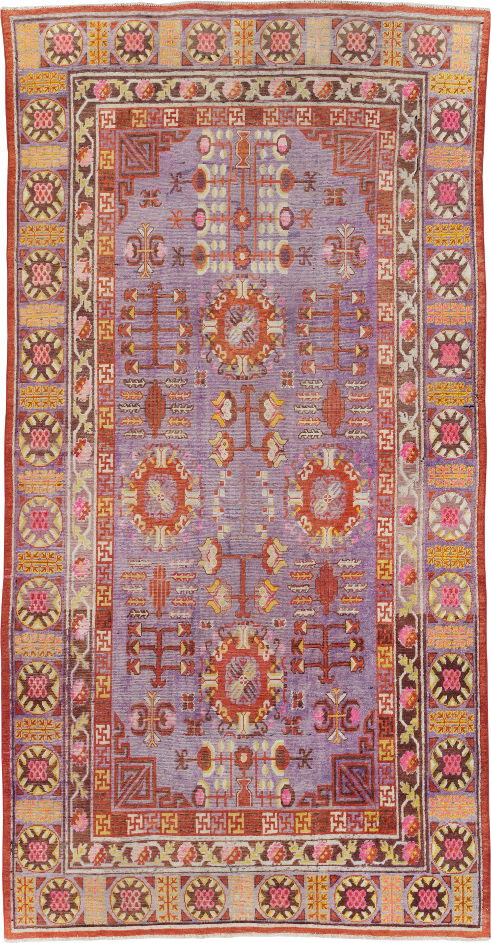 Antique East Turkestan Khotan Gallery Carpet, No.29125 - Gss