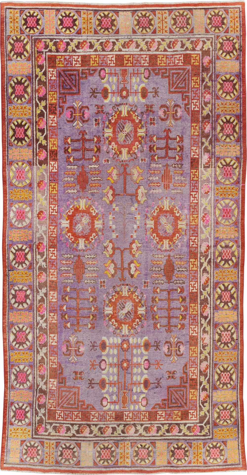 Antique East Turkestan Khotan Gallery Carpet, No.29125 - Gss