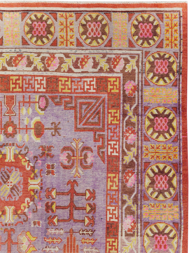 Antique East Turkestan Khotan Gallery Carpet, No.29125 - Gss