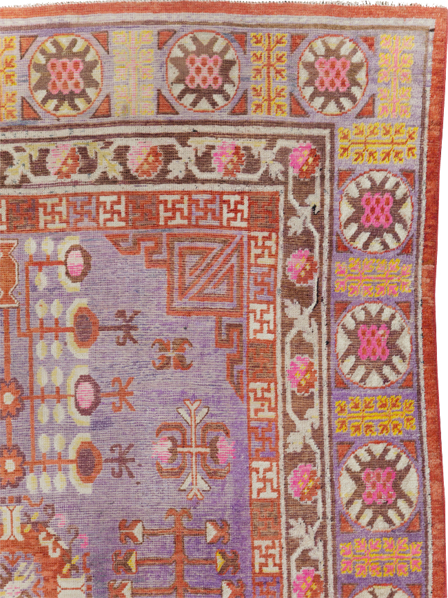 Antique East Turkestan Khotan Gallery Carpet, No.29125 - Gss