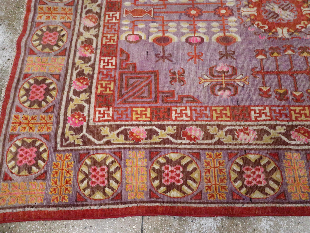 Antique East Turkestan Khotan Gallery Carpet, No.29125 - Gss