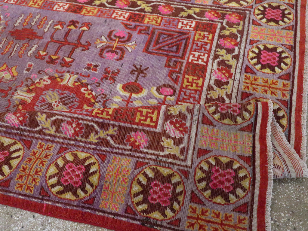 Antique East Turkestan Khotan Gallery Carpet, No.29125 - Gss