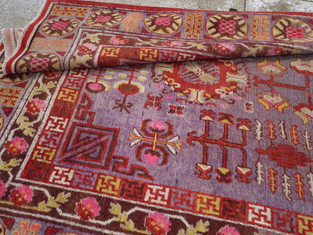 Antique East Turkestan Khotan Gallery Carpet, No.29125 - Gss
