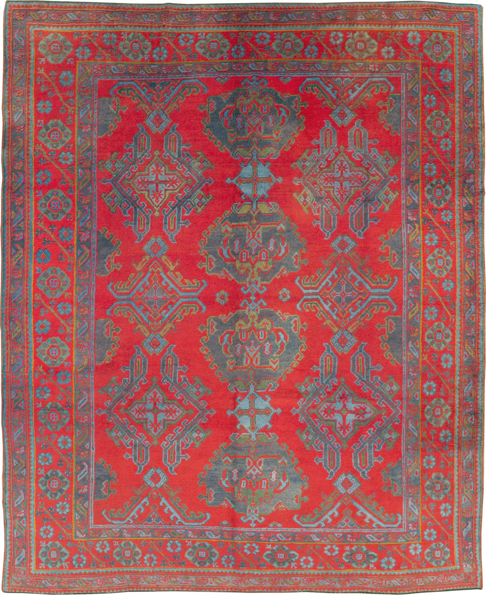 Antique Turkish Oushak Carpet Room Size Carpet, No.29128 - Gss