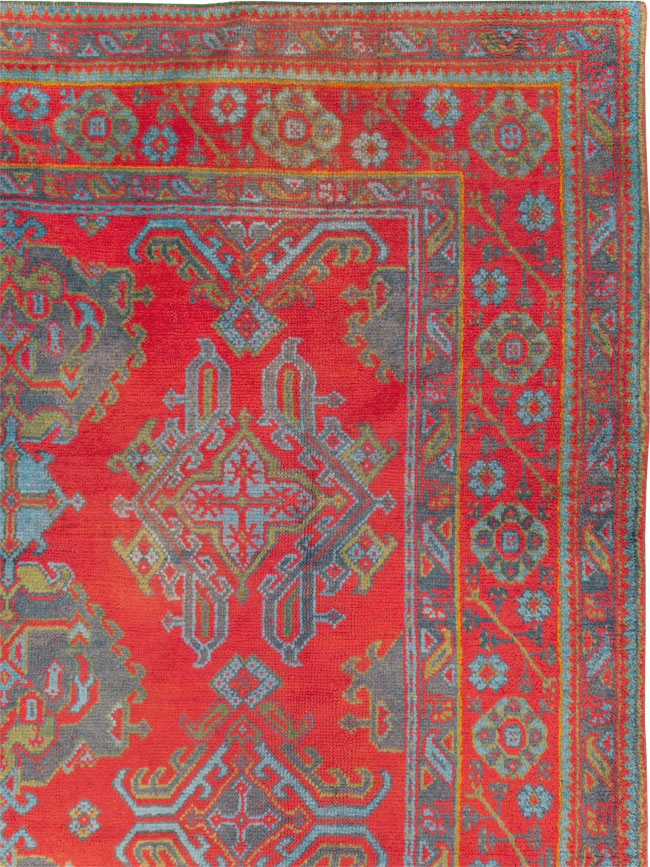 Antique Turkish Oushak Carpet Room Size Carpet, No.29128 - Gss