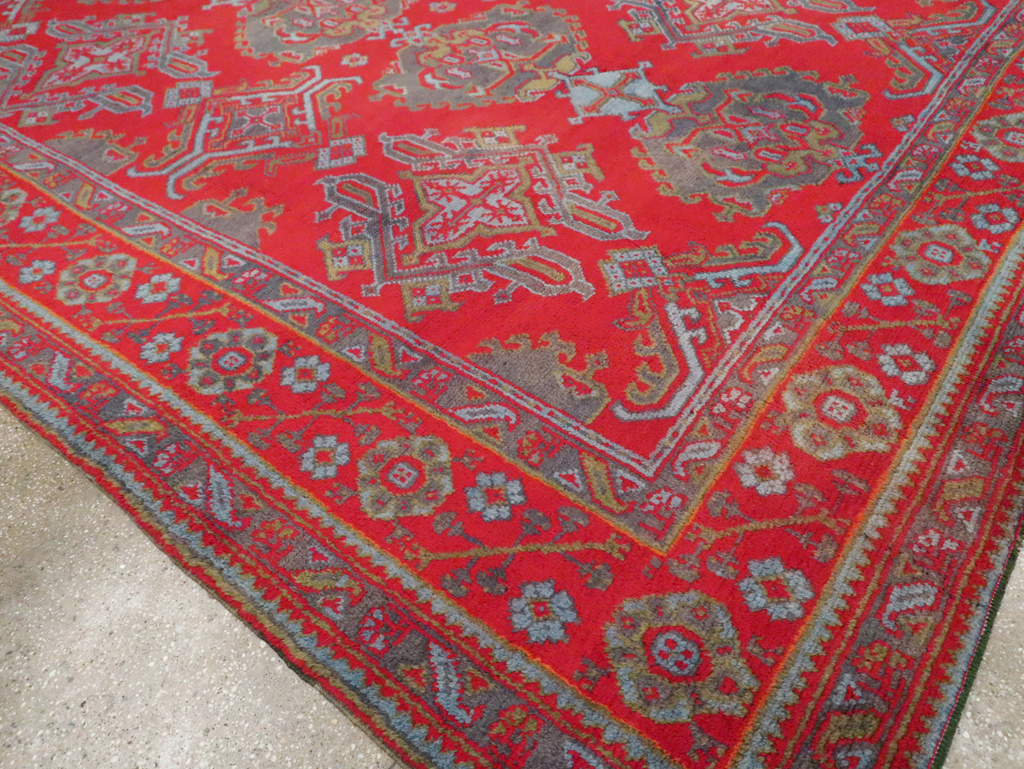Antique Turkish Oushak Carpet Room Size Carpet, No.29128 - Gss