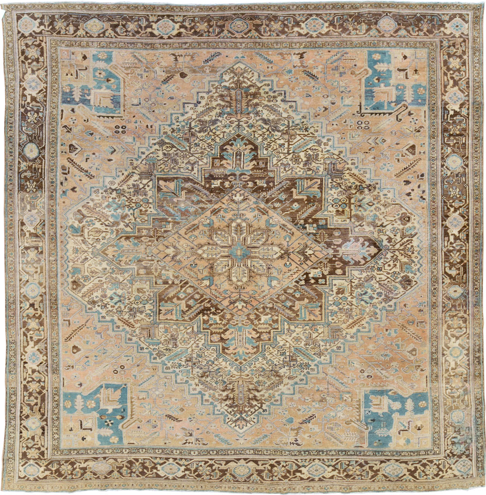 Antique Persian Heriz Square Carpet, No.29132 - Gss