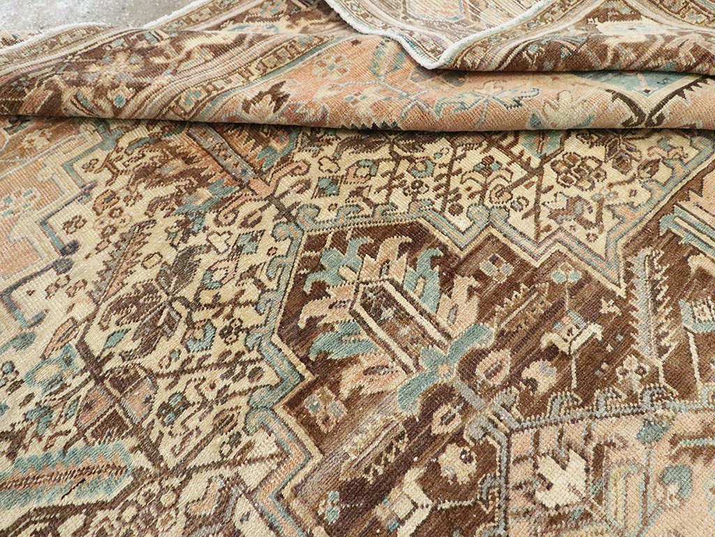 Antique Persian Heriz Square Carpet, No.29132 - Gss