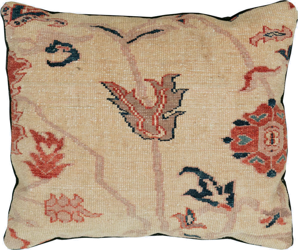 Antique Persian Serapi Pillow, No.29134 - Gss
