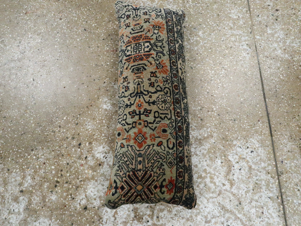 Antique Persian Tabriz Pillow, No.29135 - Gss