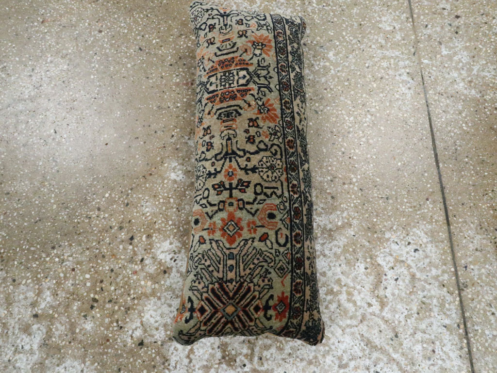 Antique Persian Tabriz Pillow, No.29135 - Gss
