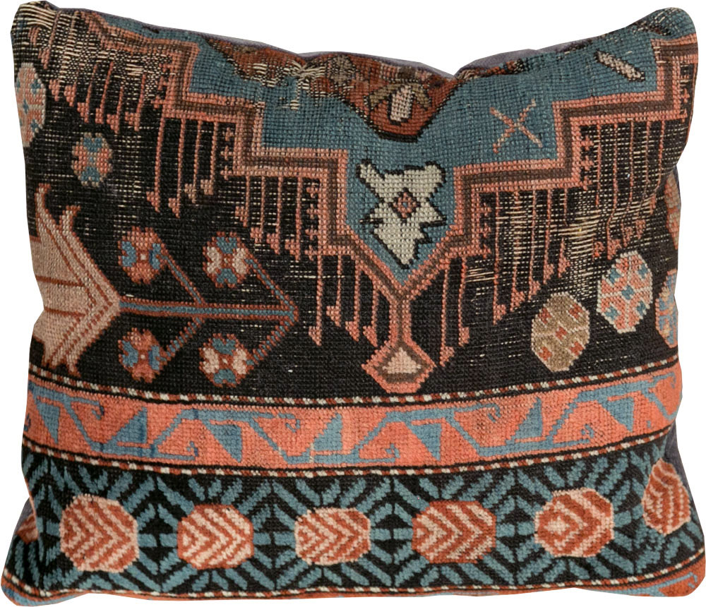 Antique Caucasian Kazak Pillow, No.29137 - Gss
