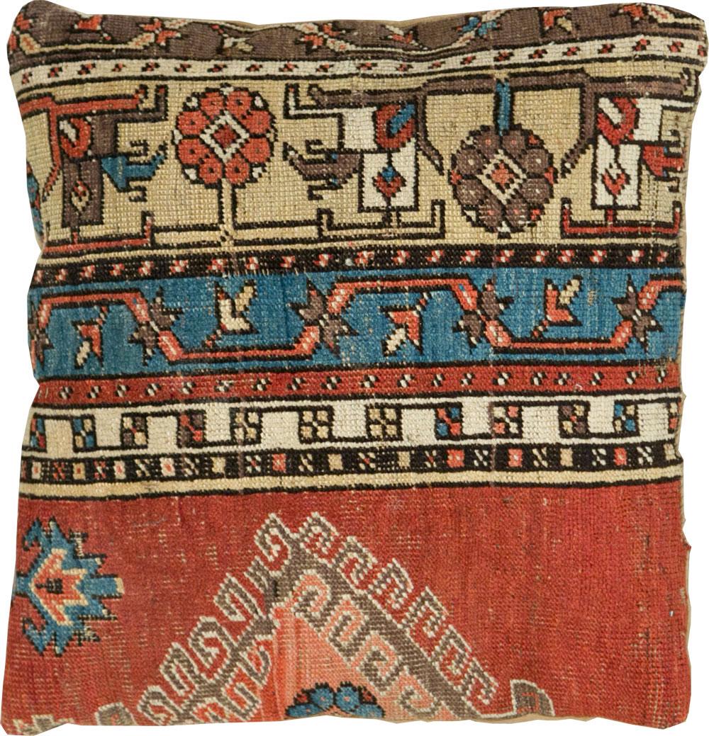 Antique Persian Bakshaish Pillow, No.29138 - Gss