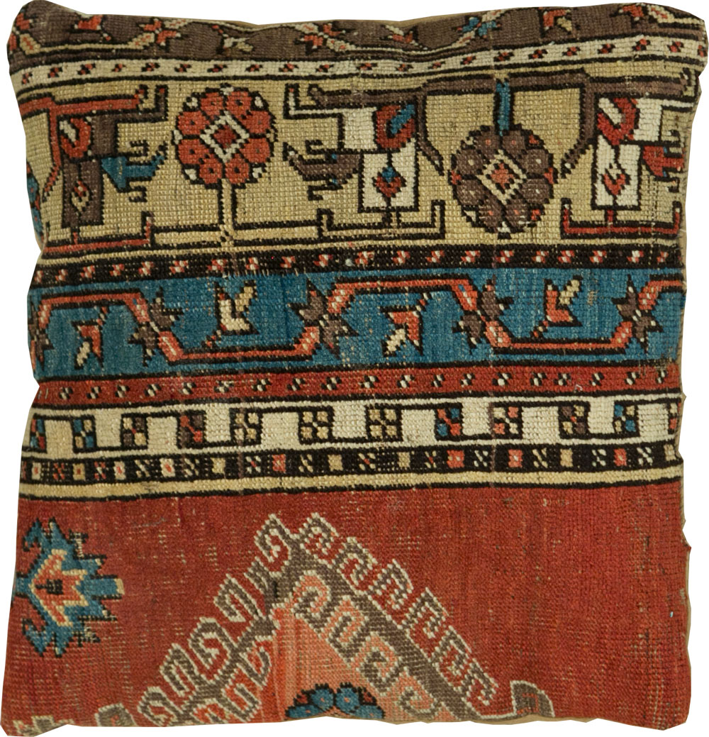 Antique Persian Bakshaish Pillow, No.29138 - Gss