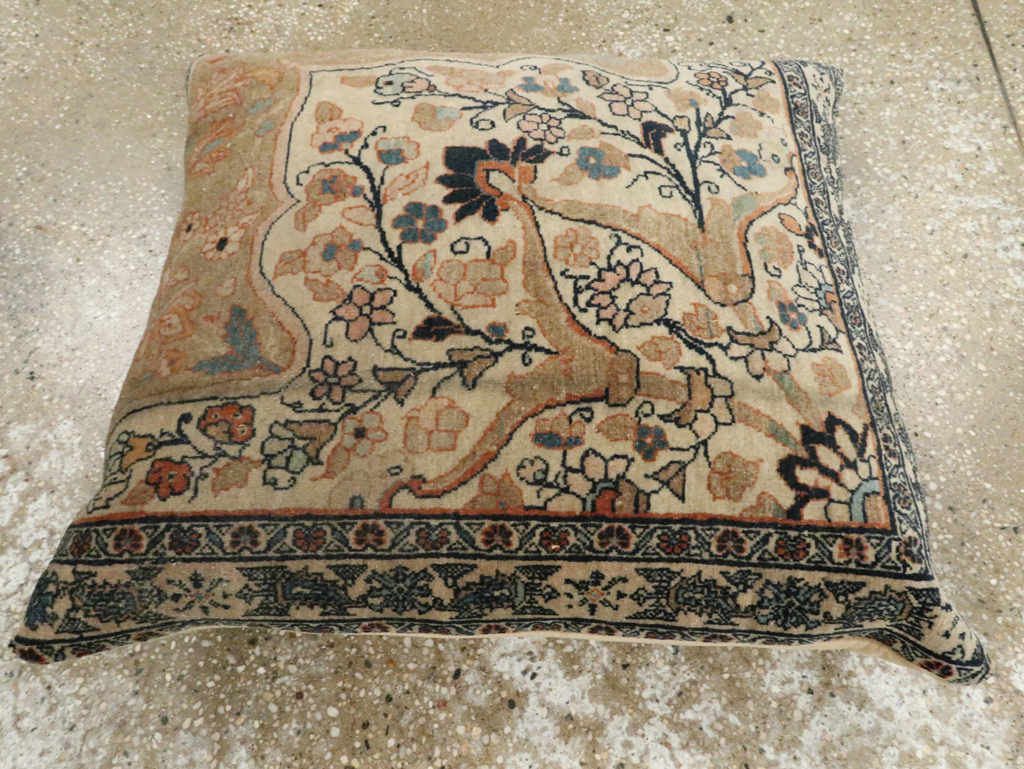 Antique Persian Tabriz Haji Jalili Pillow, No.29139 - Gss