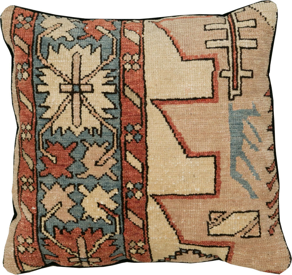 Antique Persian Serapi Square Pillow, No.29140 - Gss