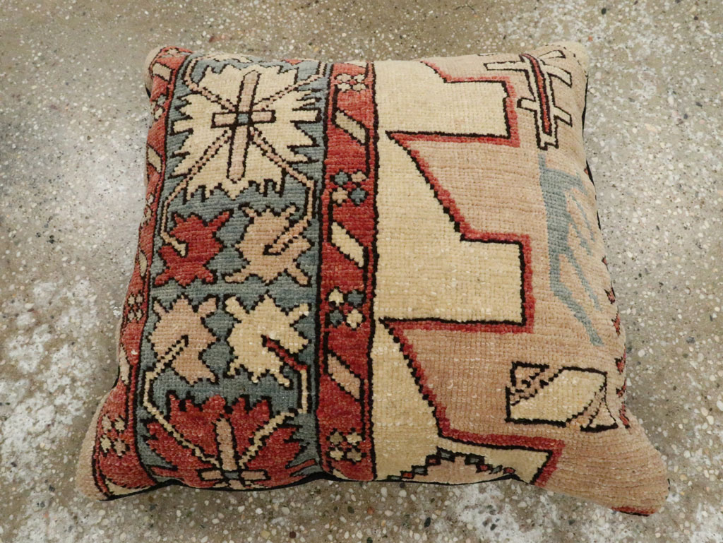 Antique Persian Serapi Square Pillow, No.29140 - Gss