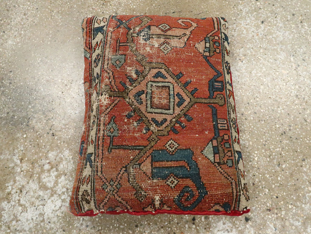 Antique Persian Heriz Pillow, No.29141 - Gss