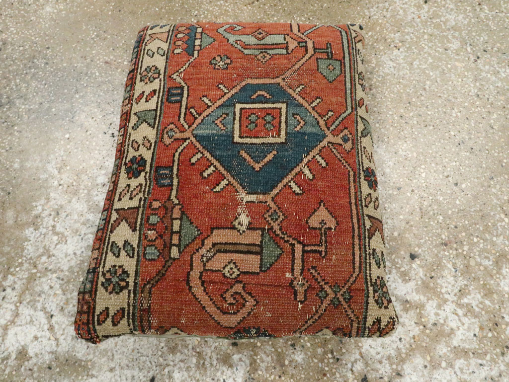 Antique Persian Heriz Pillow, No.29142 - Gss