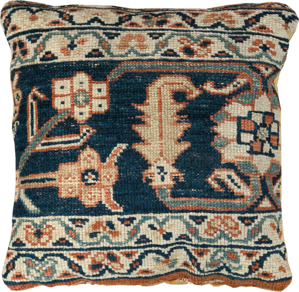 Antique Persian Mahal Square Pillow, No.29144 - Gss