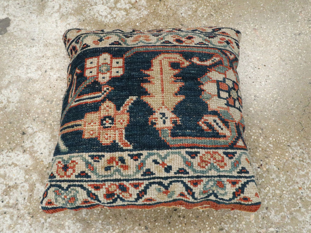 Antique Persian Mahal Square Pillow, No.29144 - Gss