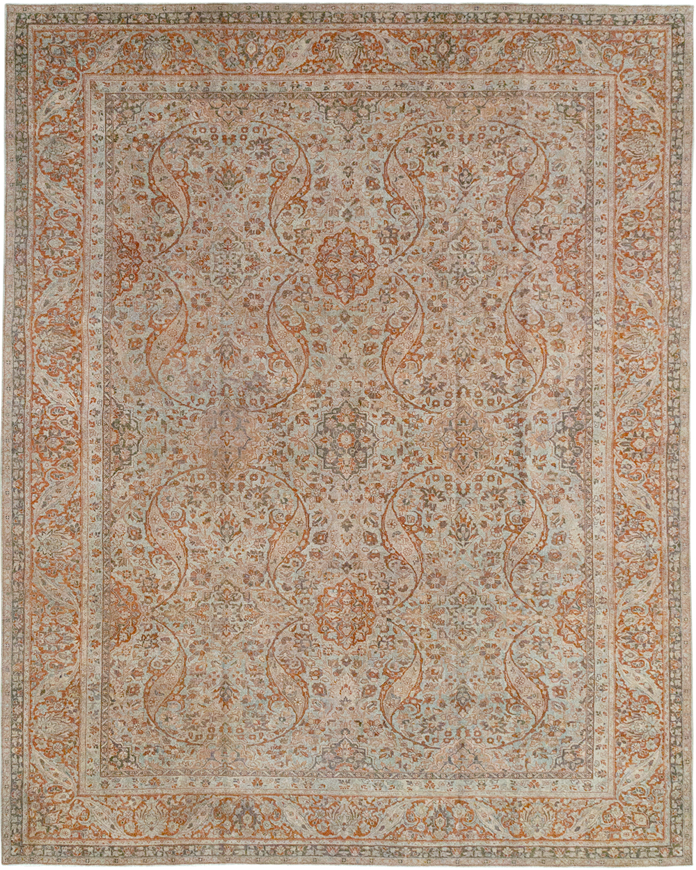 Antique Persian Tabriz Room Size Carpet, No.29146 - Gss