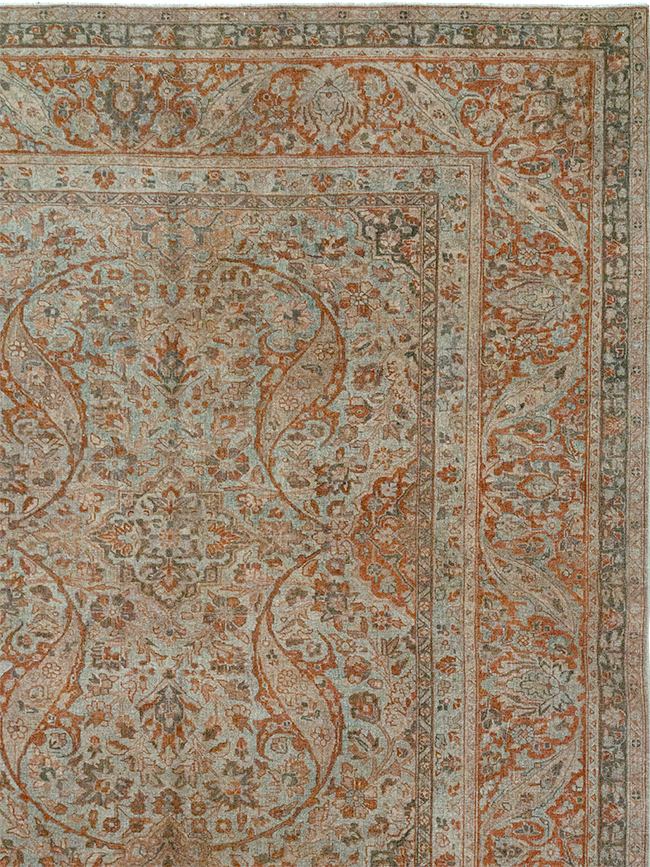 Antique Persian Tabriz Room Size Carpet, No.29146 - Gss