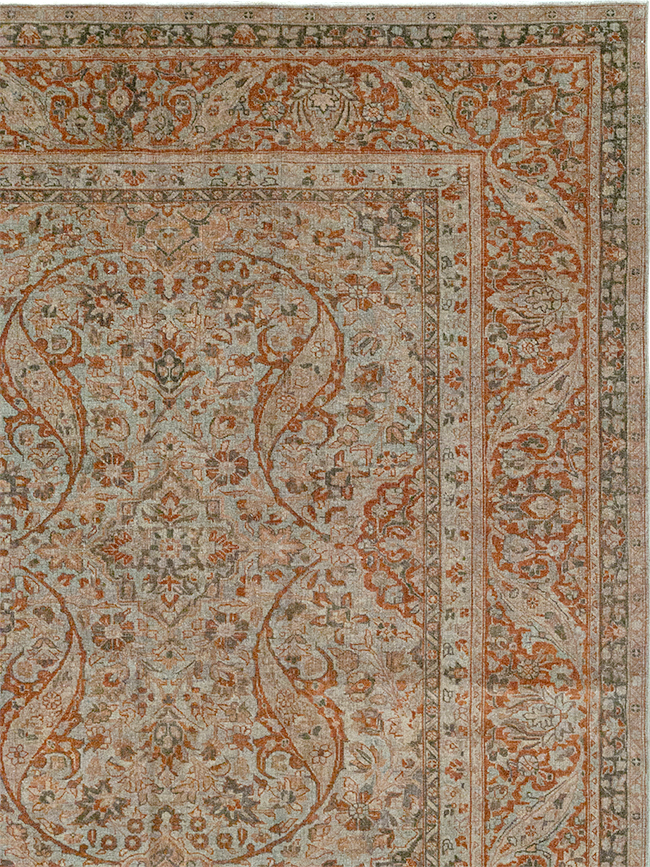 Antique Persian Tabriz Room Size Carpet, No.29146 - Gss