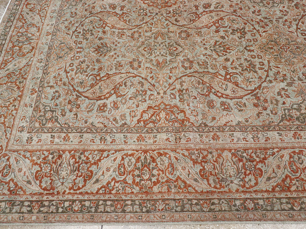 Antique Persian Tabriz Room Size Carpet, No.29146 - Gss