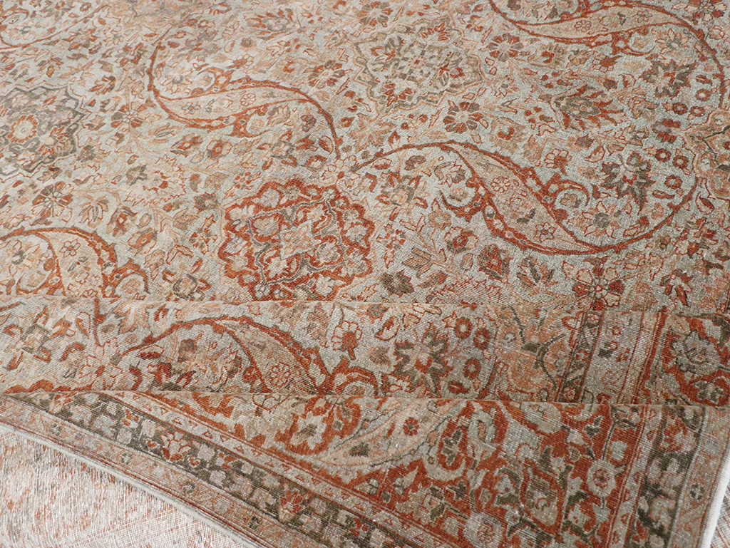 Antique Persian Tabriz Room Size Carpet, No.29146 - Gss