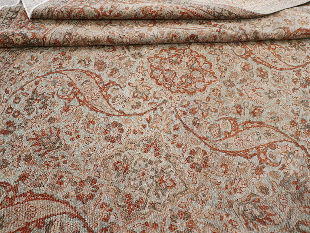 Antique Persian Tabriz Room Size Carpet, No.29146 - Gss