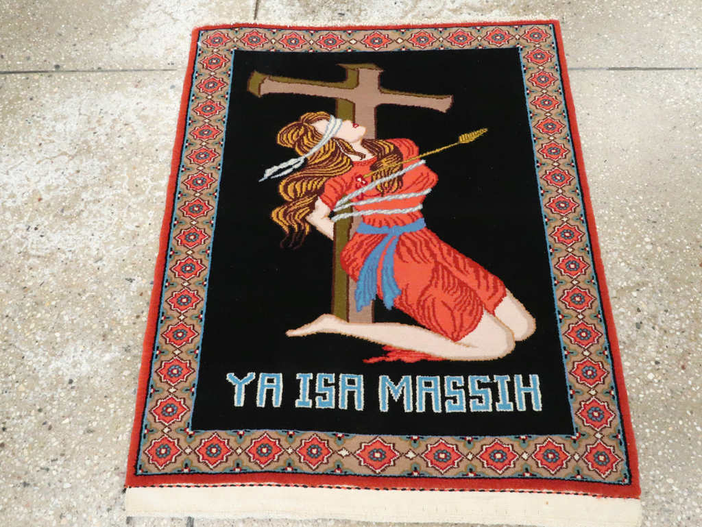 Vintage Persian Tabriz Pictorial Rug (Pair: 2 of 2), No.29147 - Gss