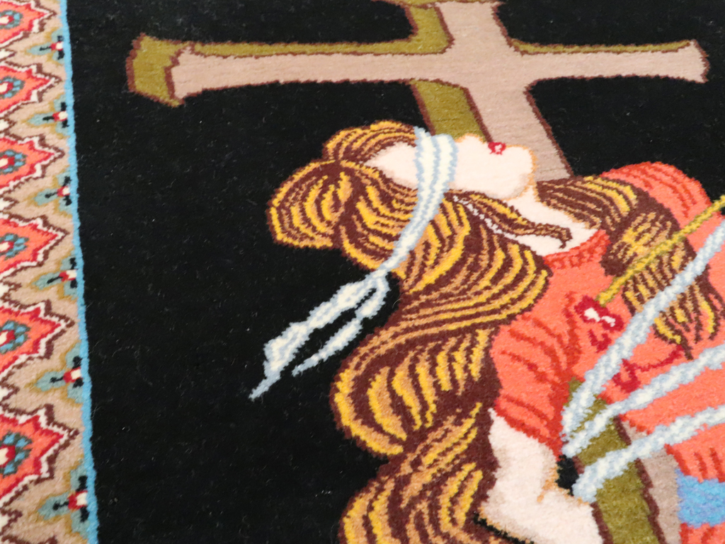 Vintage Persian Tabriz Pictorial Rug (Pair: 2 of 2), No.29147 - Gss