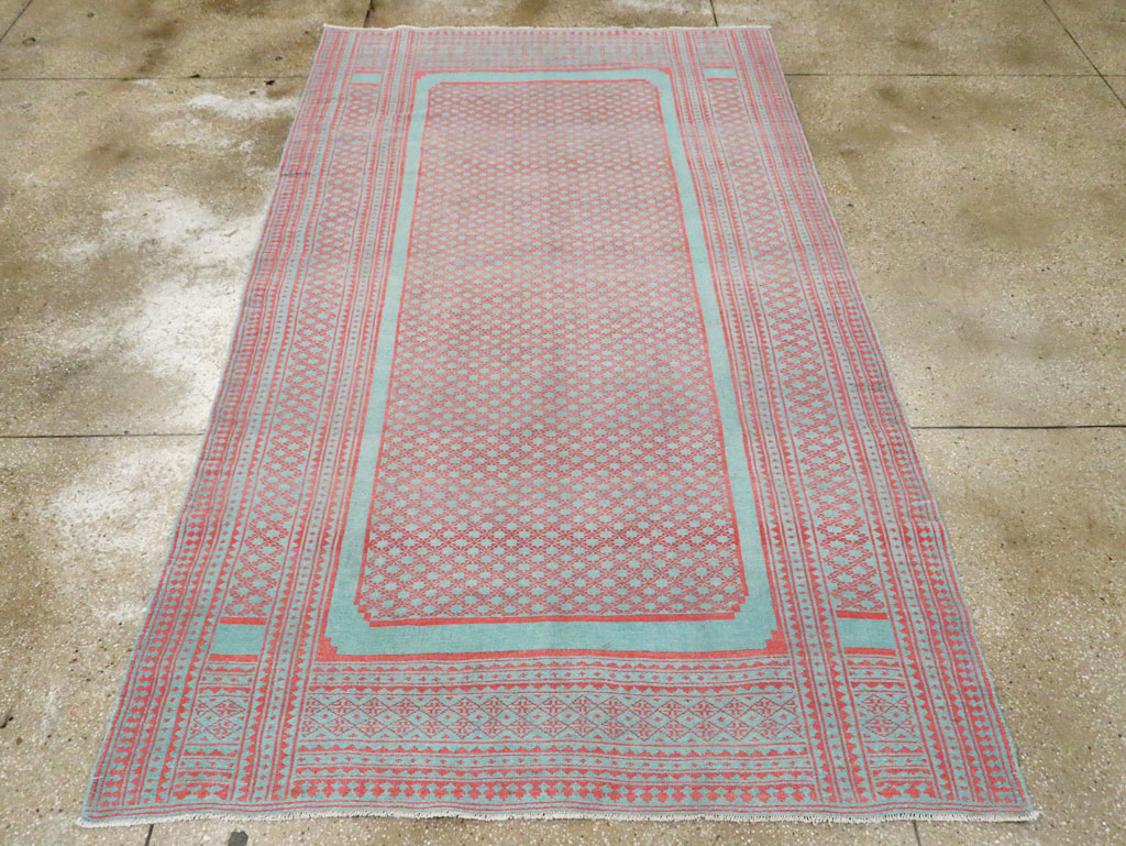 Vintage Persian Flatweave Kilim Accent Carpet, No.29163 - Gss