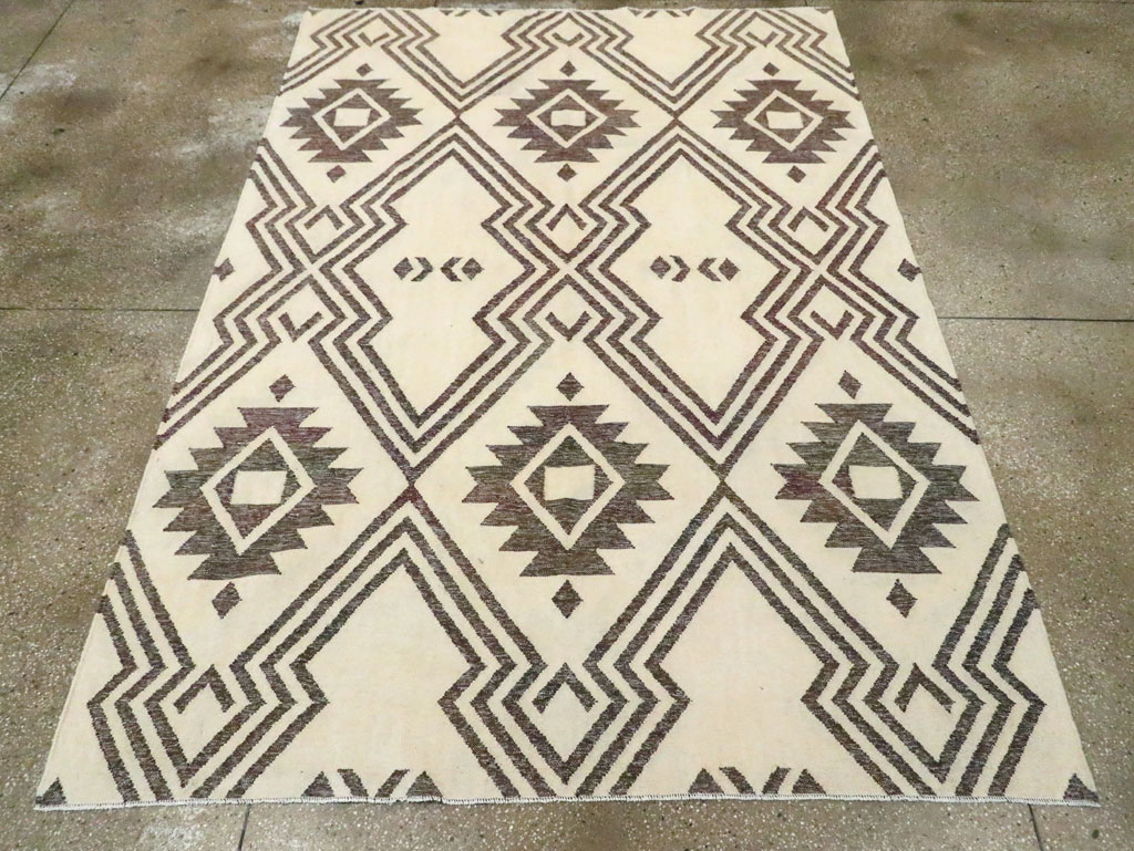 Contemporary Handmade Turkish Flatweave Kilim, No.29164 - Gss