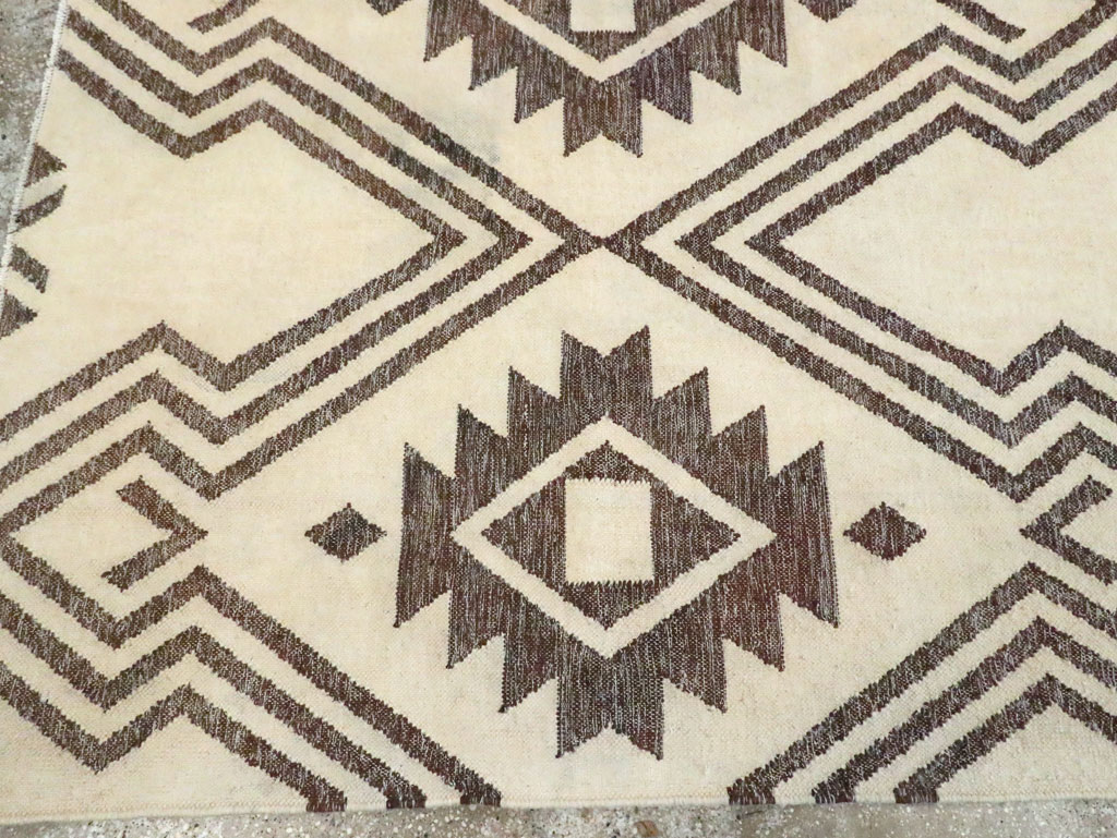 Contemporary Handmade Turkish Flatweave Kilim, No.29164 - Gss