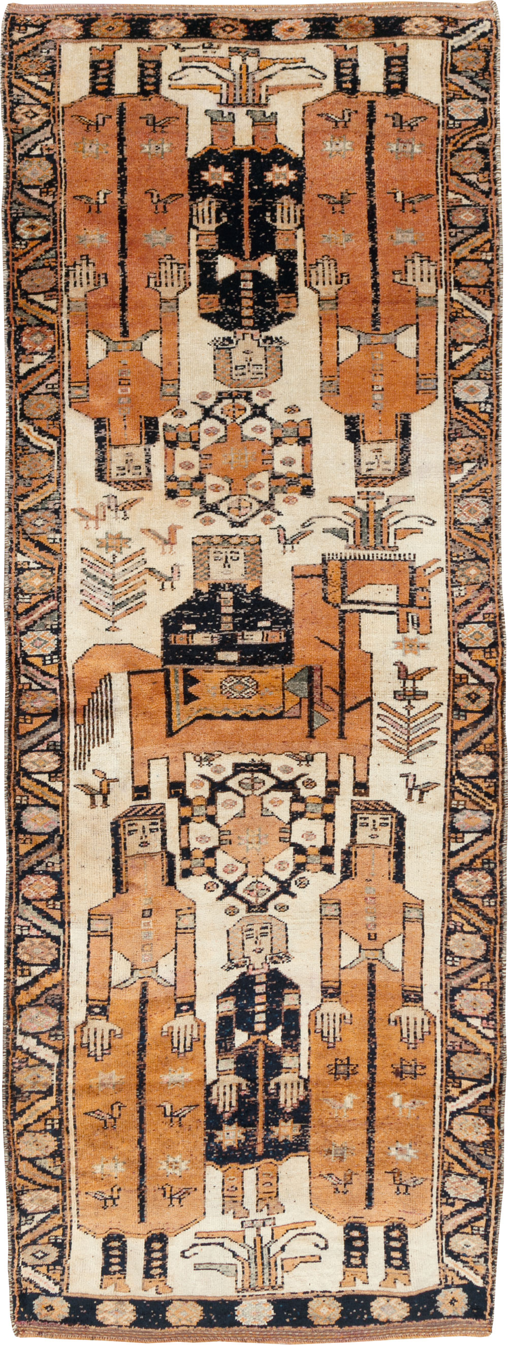 Vintage Persian Bakhtiari Pictorial Rug, No.29171 - Gss