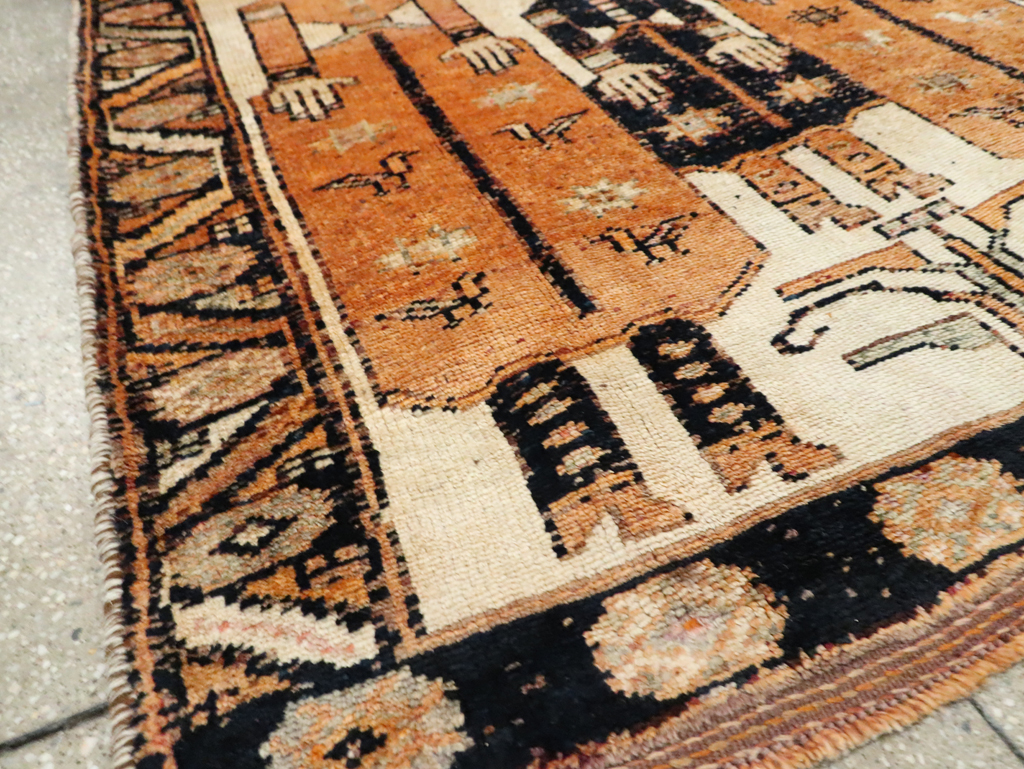 Vintage Persian Bakhtiari Pictorial Rug, No.29171 - Gss