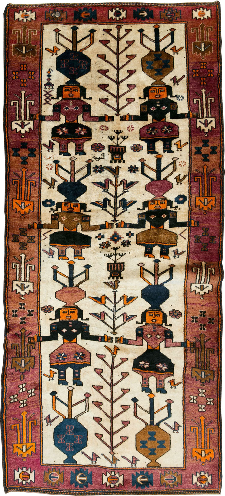 Vintage Bakhtiari Pictorial Rug, No.29174 - Gss