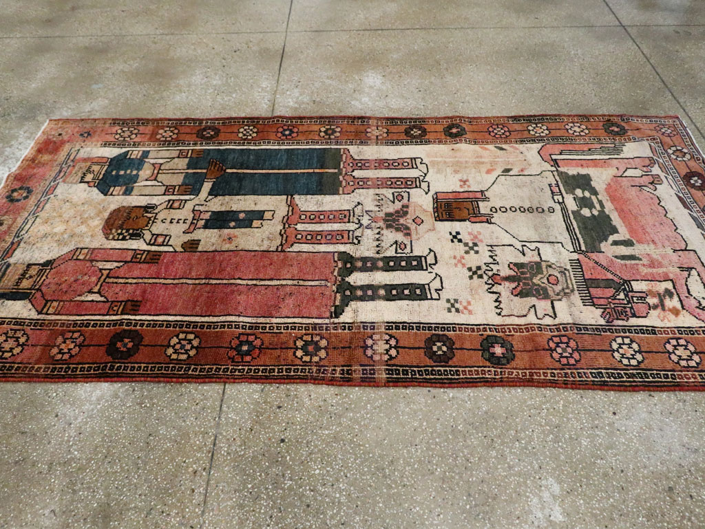 Vintage Persian Pictorial Bakhtiari Rug, No.29180 - Gss