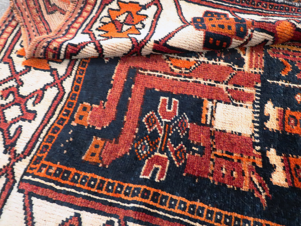 Tribal Persian Pictorial Bakhtiari Accent Rug, No.29184 - Gss