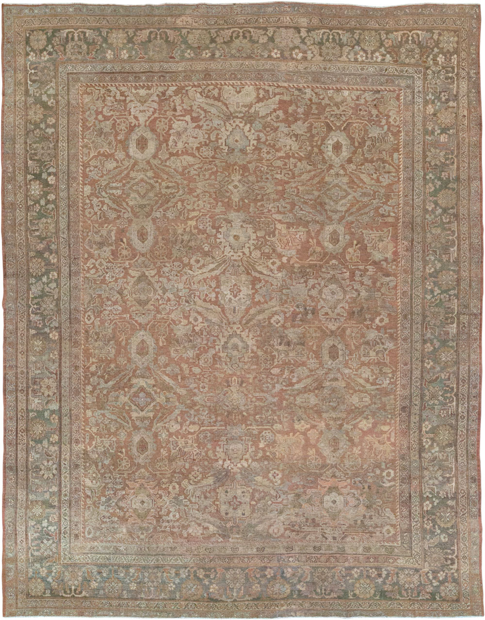 Vintage Persian Mahal Room Size Carpet, No.29190 - Gss