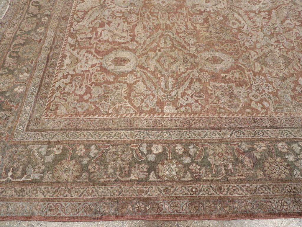 Vintage Persian Mahal Room Size Carpet, No.29190 - Gss