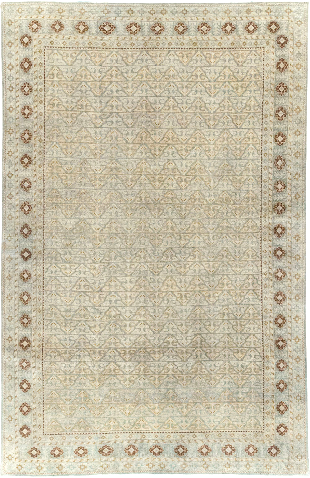 Vintage Persian Kashan Accent Carpet, No.29193 - Gss