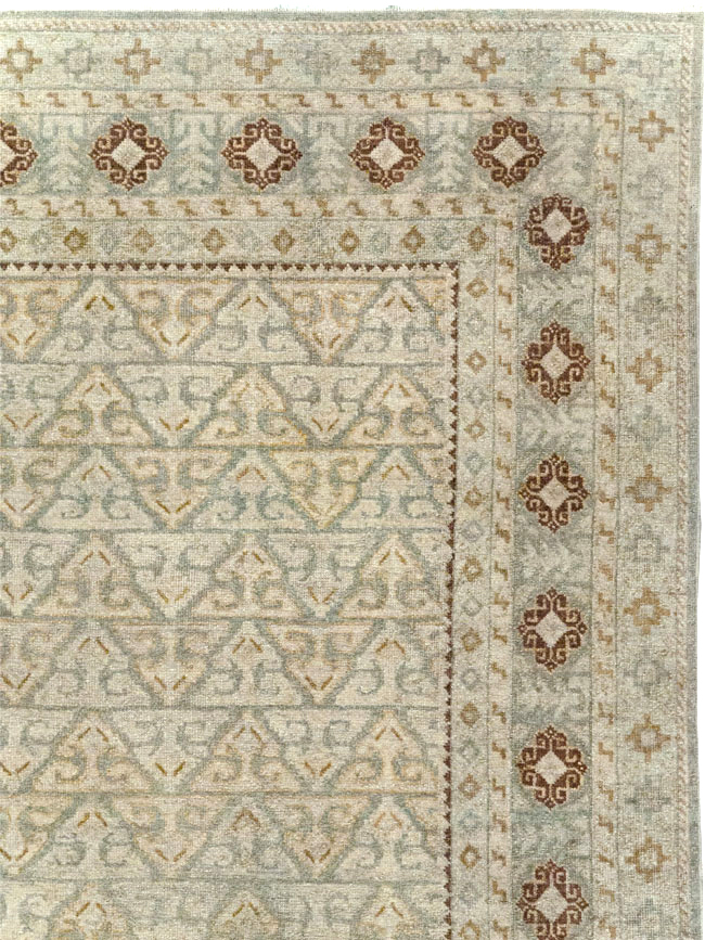 Vintage Persian Kashan Accent Carpet, No.29193 - Gss