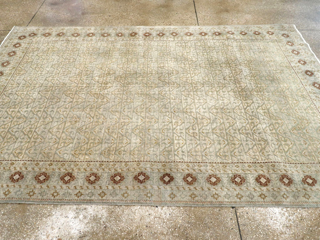 Vintage Persian Kashan Accent Carpet, No.29193 - Gss