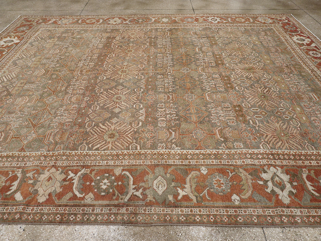 Antique Persian Mahal Room Size Carpet, No.29195 - Gss